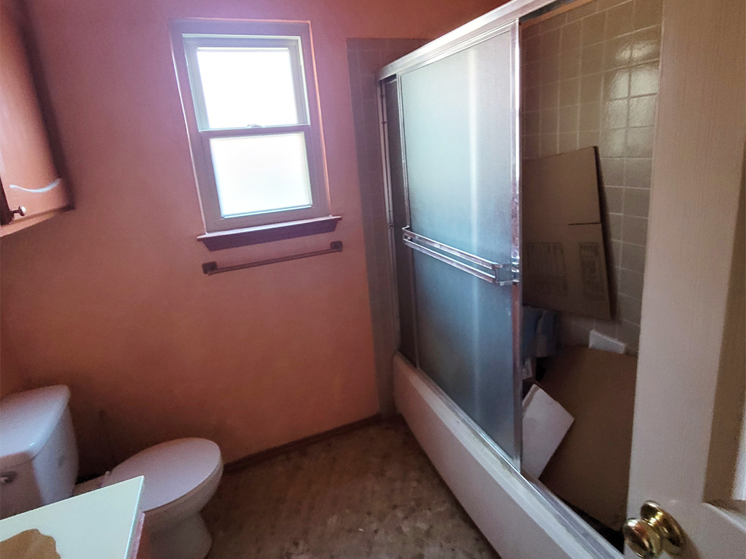 before remodeling bathroom