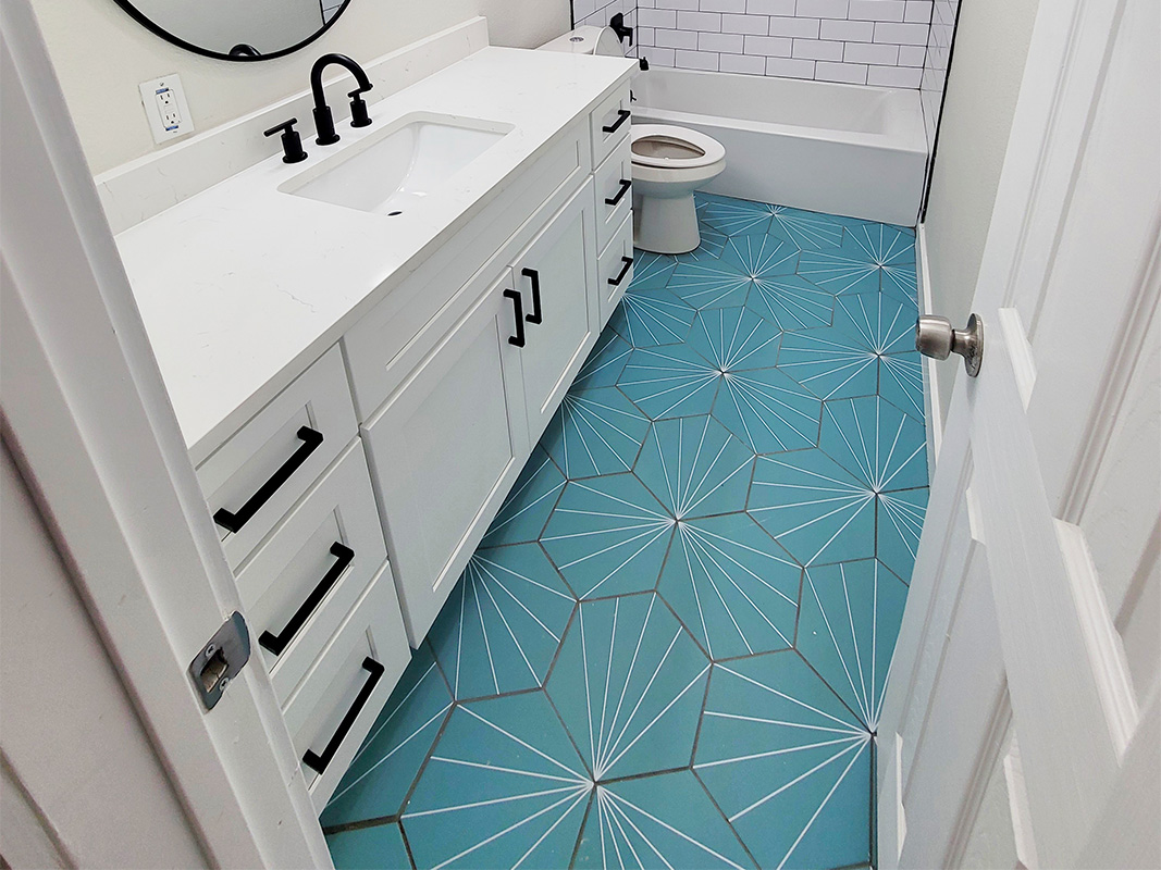custom bathroom floors