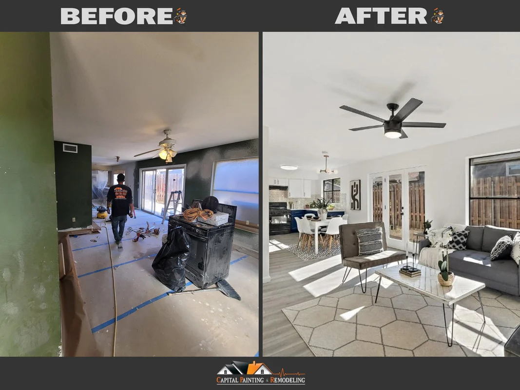full home remodel before after