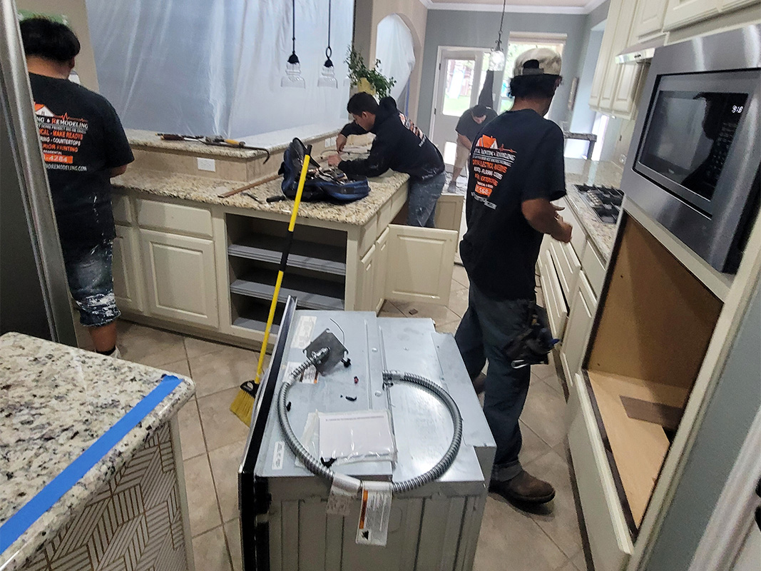 kitchen remodel in progress